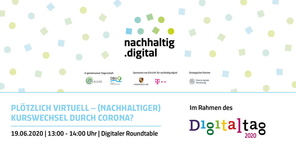 #Digitaltag20: Plötzlich virtuell - (nachhaltiger) Kurswechsel durch Corona? © nachhaltig.digital