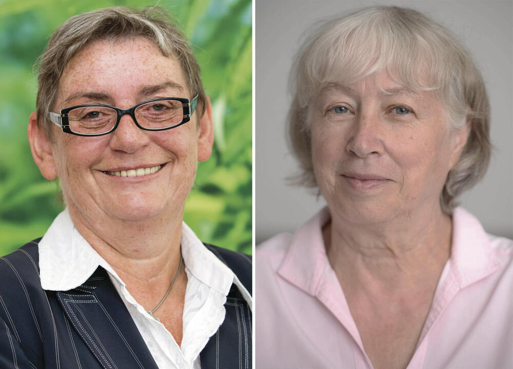 Produktentwicklerin Carmen Hock-Heyl (l.) und »Stromrebellin« Ursula Sladek 