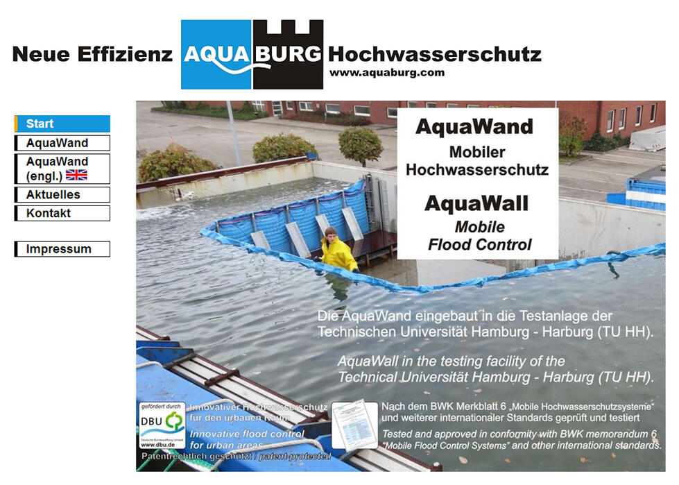 »AquaWand« Internetseite 
