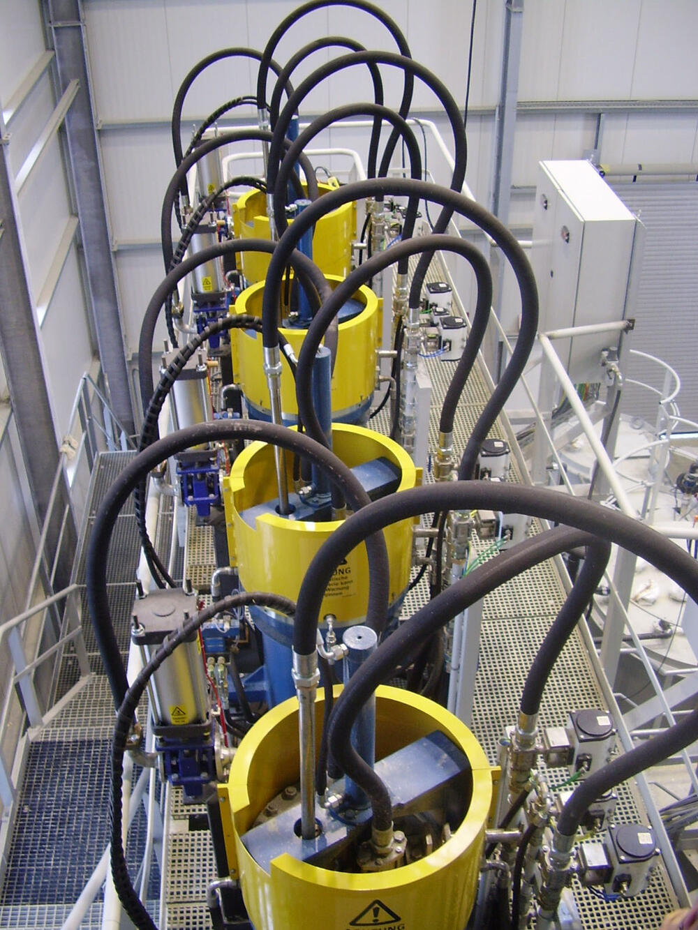 Pilotanlage zur Entwässerung von Kaolinsuspensionen 