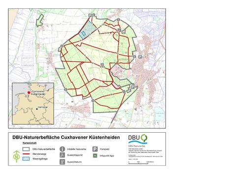 Karte Wisentgehege Cuxhavener Küstenheiden © DBU Naturerbe