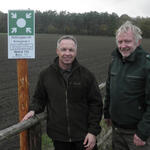 DBU Naturerbefläche Borkenberge - Rettungsschilder © Bundesforstbetrieb Rhein-Weser/Techtmann