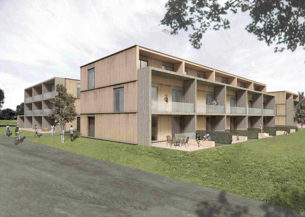 Wohnungsneubau &copy; Bayerische Hausbau, Visualisierung lp