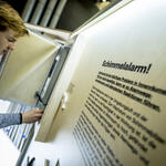 Vortrag zur Ausstellung „Planet Gesundheit“  © Aileen Rogge/DBU 