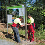 Infotafel für DBU-Naturerbefläche Prora © Naturerbe Zentrum Rügen