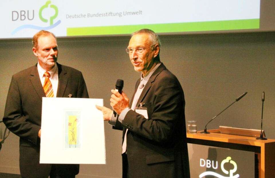 DBU-Referent Franz-Peter Heidenreich und Dr. Gebhard Schetter 