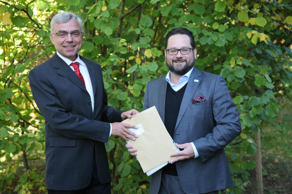 Prof. Gottschalk und Alexander Bonde  &copy; Hochschule Rottenburg