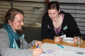 JuZuVie 2014 Diskussion beim ersten Vorbereitunsworkshop 