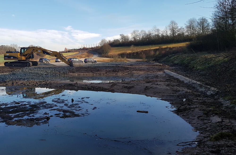 Bagger am Oschenberg © Bundesforst Reußenberg