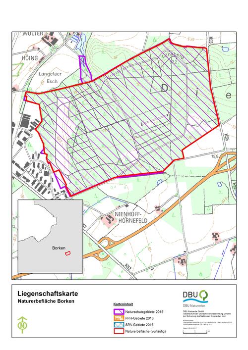 Umrisskarte Borken &copy; Deutsche Bundesstiftung Umwelt