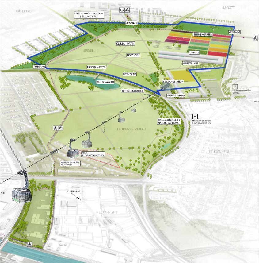 Im April beginnt die Wanderschaft: Erster prominenter Halt der Ausstellung ist die Bundesgartenschau in Mannheim, Start 14. April. © BUGA 23/ Strauss