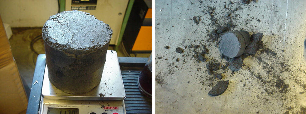 Brikett aus Klärschlamm 