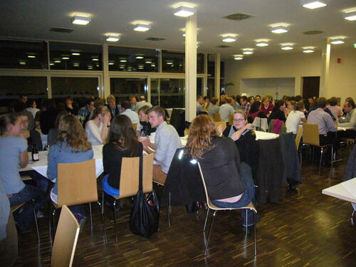 Stipendiatentreffen in der Kantine des Fraunhofer IGB 