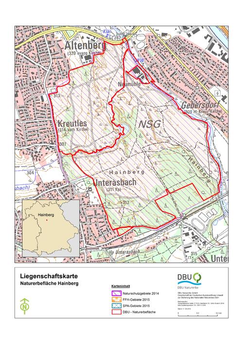 Liegenschaftskarte Hainberg © Deutsche Bundesstiftung Umwelt