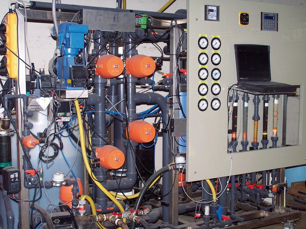 Pilotanlage zur Gewinnung von hochreinem Prozesswasser 