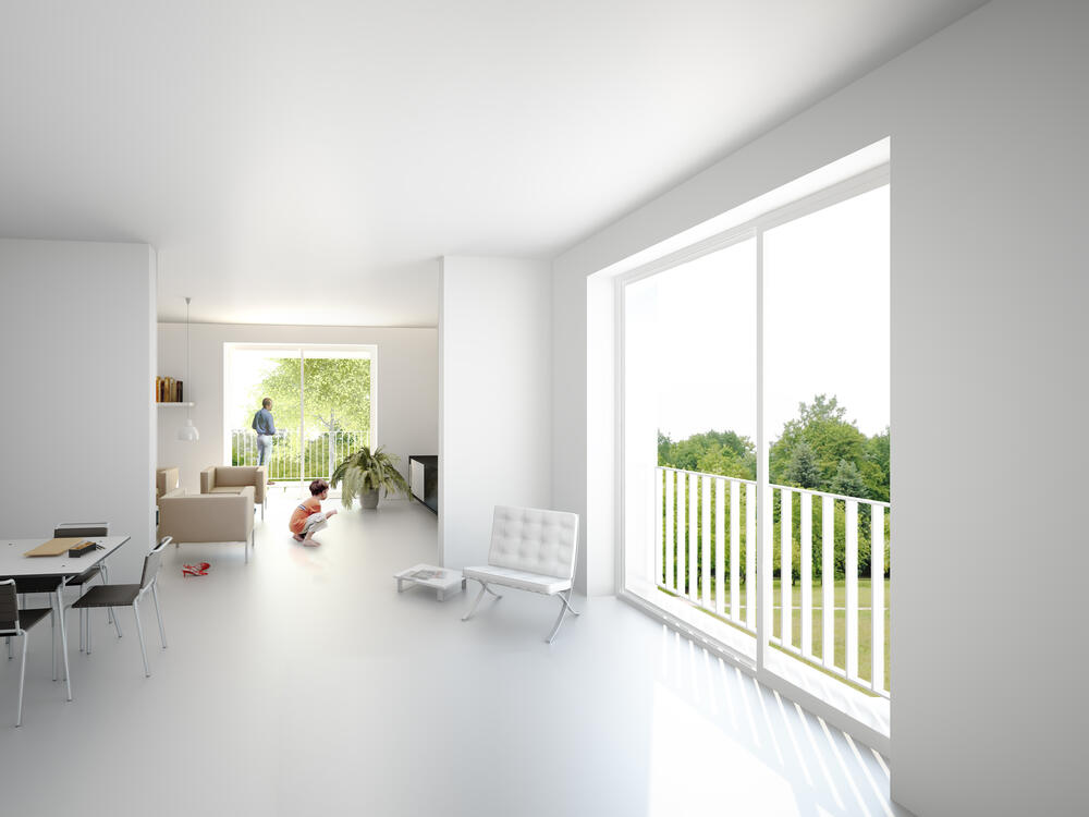 großzügige, helle Räume 