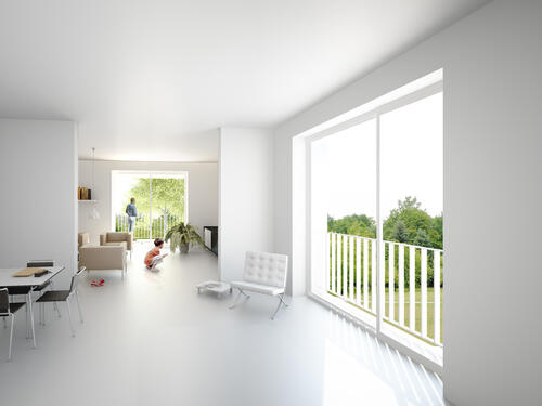 großzügige, helle Räume 