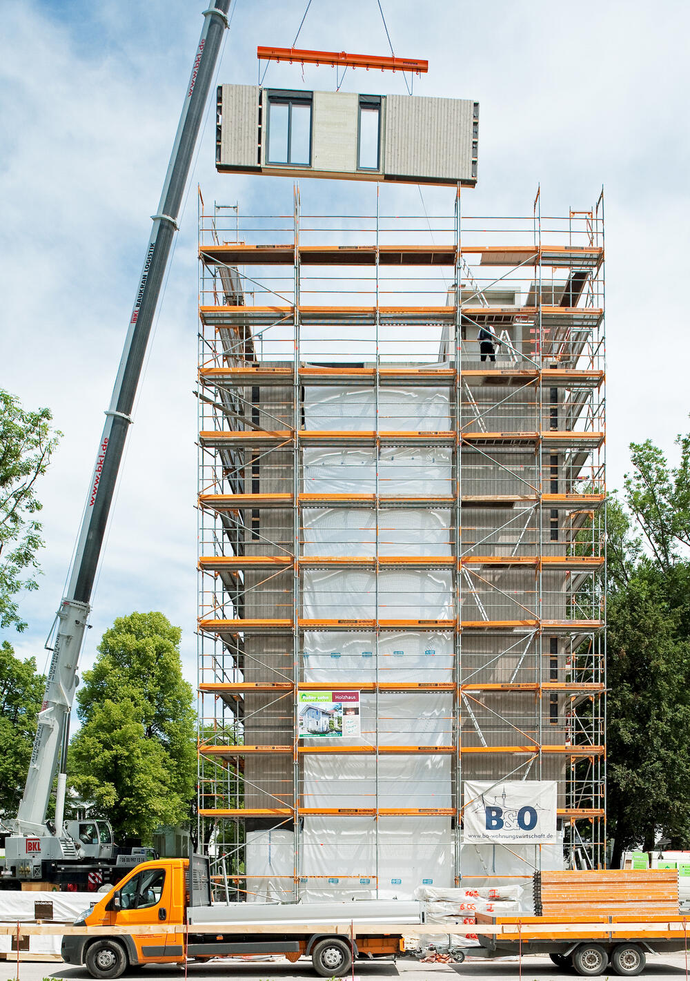 hohe Vorfertigungsrate 