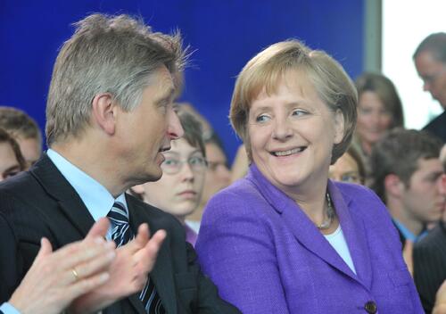 Jugend forscht: Brickwedde und Merkel 