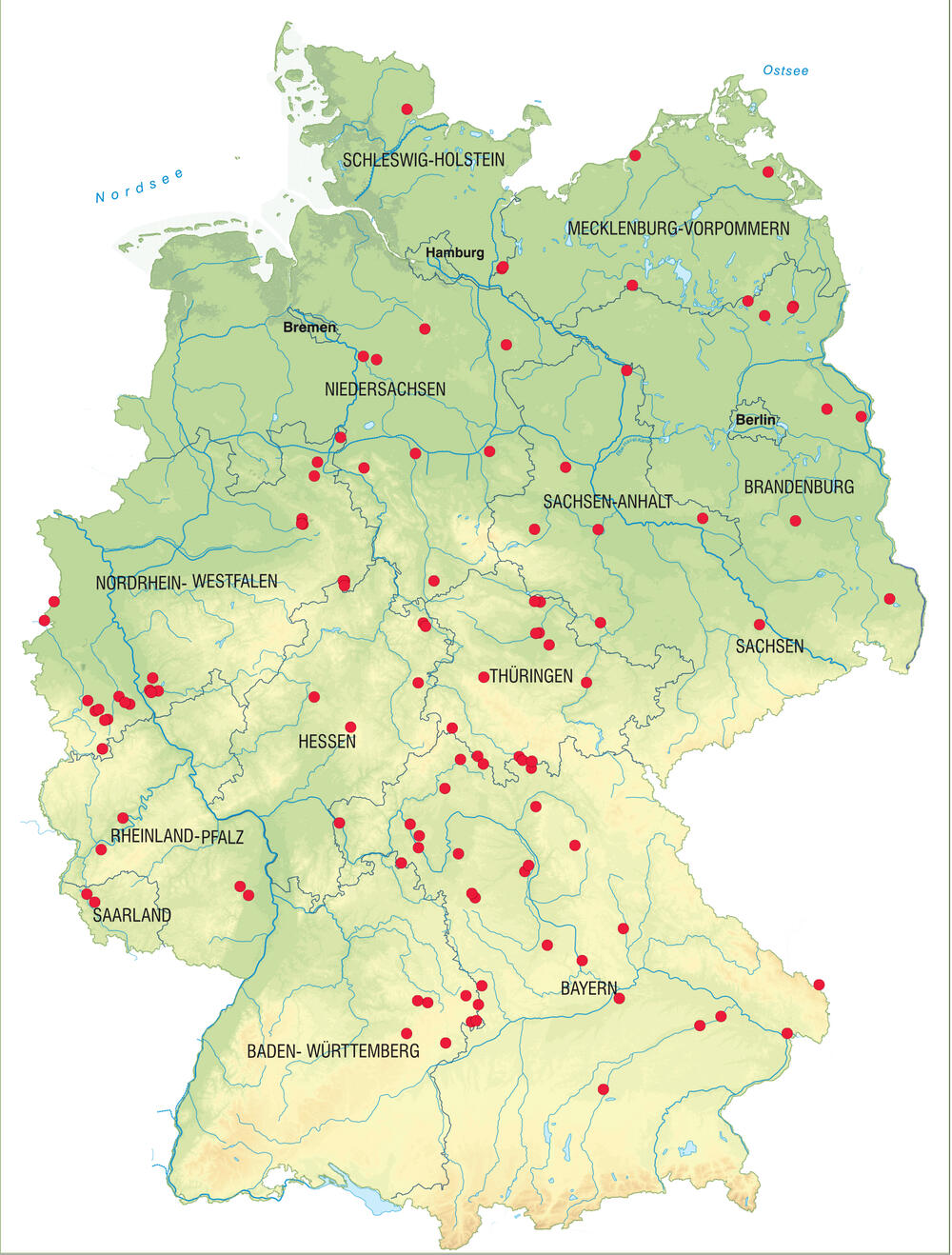 Übersichtskarte gesicherter Schutzäcker (Stand Mai 2014) © Stefan Meyer