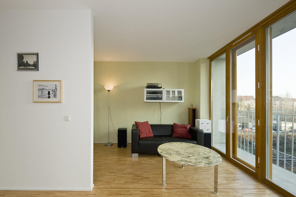 Passivhaus-Neubau Wohnzimmer 