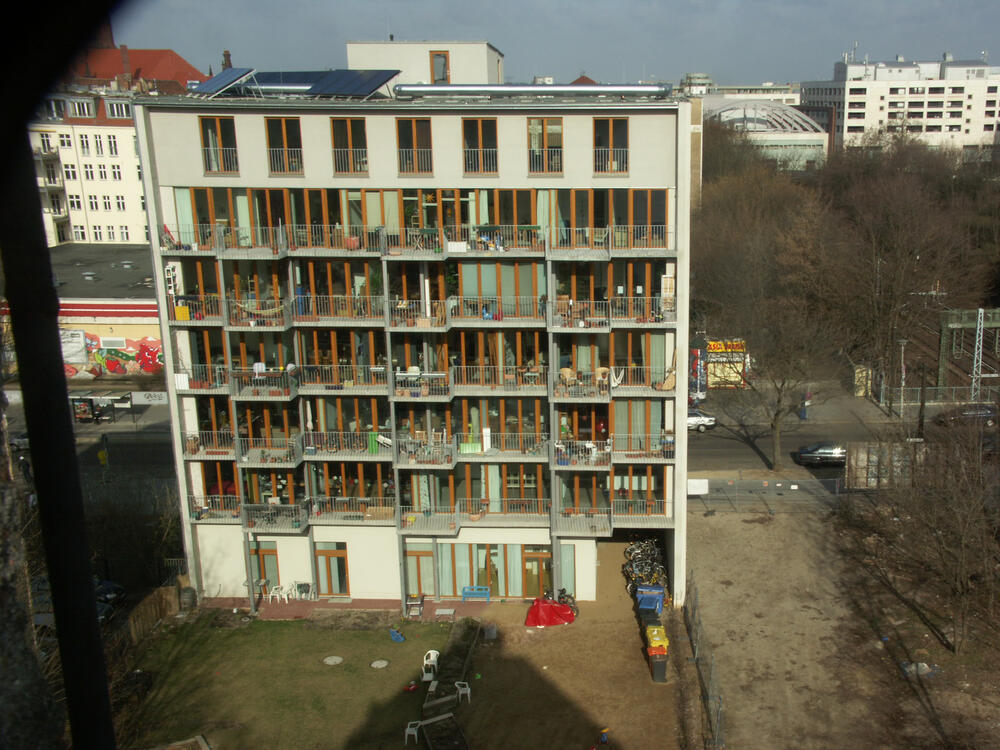 Rückseite Passivhaus-Neubau 
