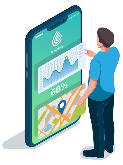 Der drahtlose und batteriebetriebene Plantobelly-Sensor misst die Feuchtigkeit im Boden. © Plantobelly UG