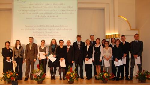 Festveranstaltung zur Stipendienvergabe in Warschau 