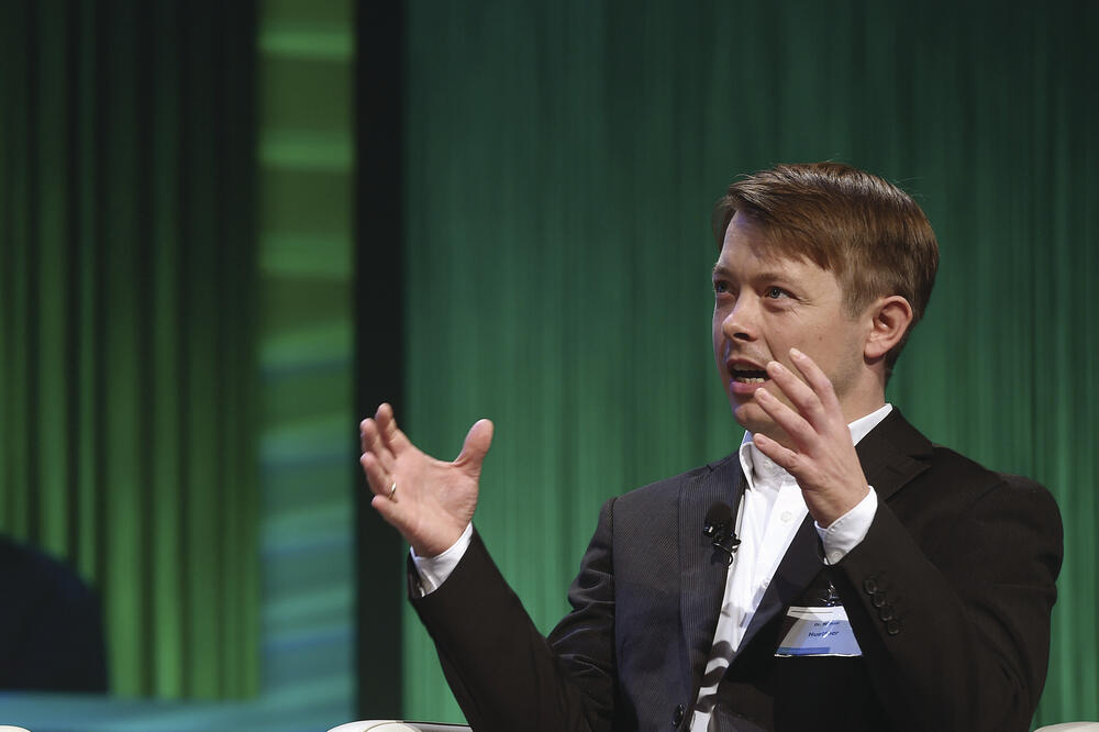 Der ehemalige DBU-Promotionsstipendiat Dr. Michael Hüttner bei der Verleihung des Deutschen Umweltpreises in Essen © DBU-Archiv: Peter Himsel