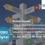 Unsicherheiten und Dilemmata begleiten die Richtungsfindung. Die DBU-Förderinitiative Die große Transformation - Nachhaltigkeitsdilemmata und Umgang mit Unsicherheiten adressiert insbesondere Zielkonflikte, die sich in Form sogenannter Nachhaltigke © Deutsche Bundesstiftung Umwelt