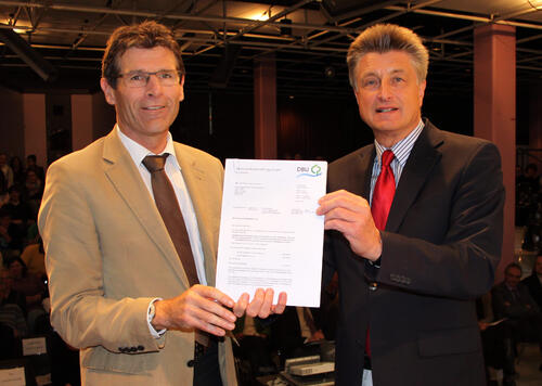 Schulsanierung Lohr Übergabe Förderbescheid &copy; ZV Lohr