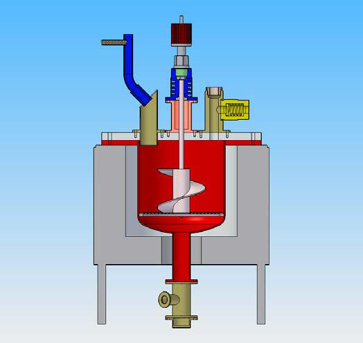 Konstruktionsschema eines Rührbettes 