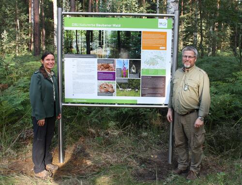 Informationstafel Daubaner Wald Revierleiter Hanke und Körner © Günther Körner / Bundesforstbetrieb Lausitz