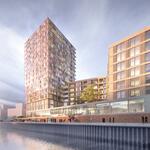 Geplantes Holzhochhaus in Hamburgs HafenCity © Störmer Murphy and Partners GbR