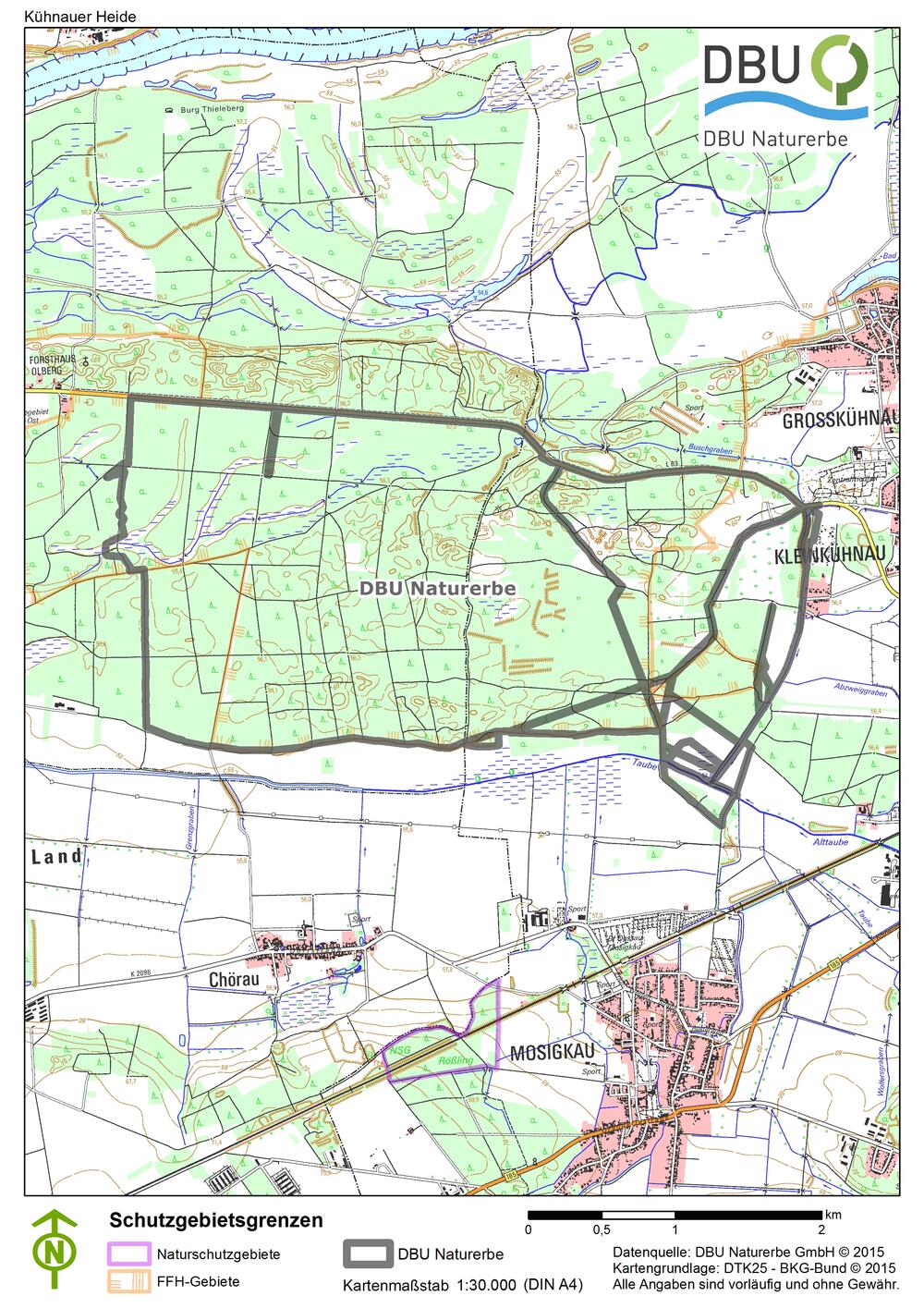 Karte Kühnauer Heide 
