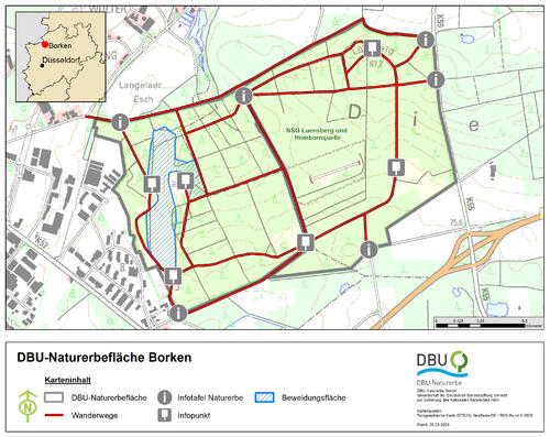 Karte Wegeführung Borken © Deutsche Bundesstiftung Umwelt