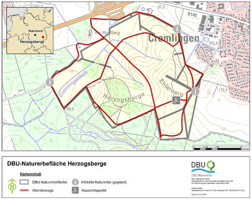 Wegeführung Herzogsberge © Deutsche Bundesstiftung Umwelt