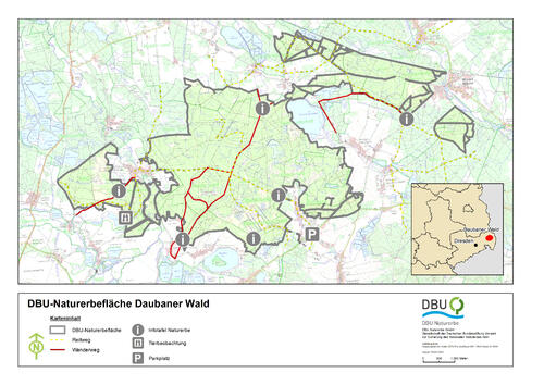 Karte DBU-Naturerbefläche Daubaner Wald © DBU 
