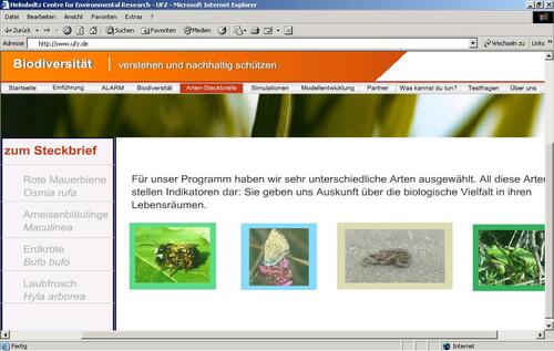 Internetprogramm Vom Computer zur Natur des UFZ Halle-Leipzig 