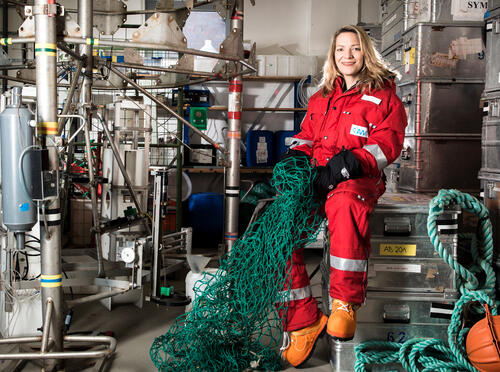 Prof. Dr. Antje Boetius: Vorbereitung am Alfred Wegener Institut in Bremen auf die Expedition mit dem Forschungsschiff Polarstern © Alfred-Wegener-Institut/Achim Multhaupt/laif