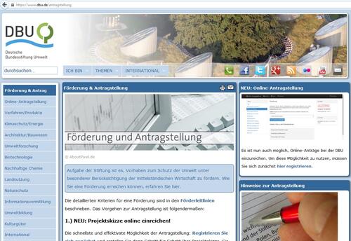 Online-Antragstellung &copy; Deutsche Bundesstiftung Umwelt