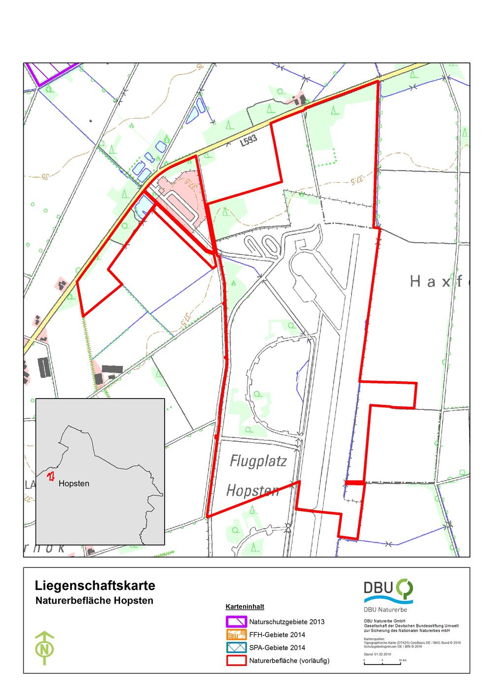Umrisskarte Hopsten © Deutsche Bundesstiftung Umwelt