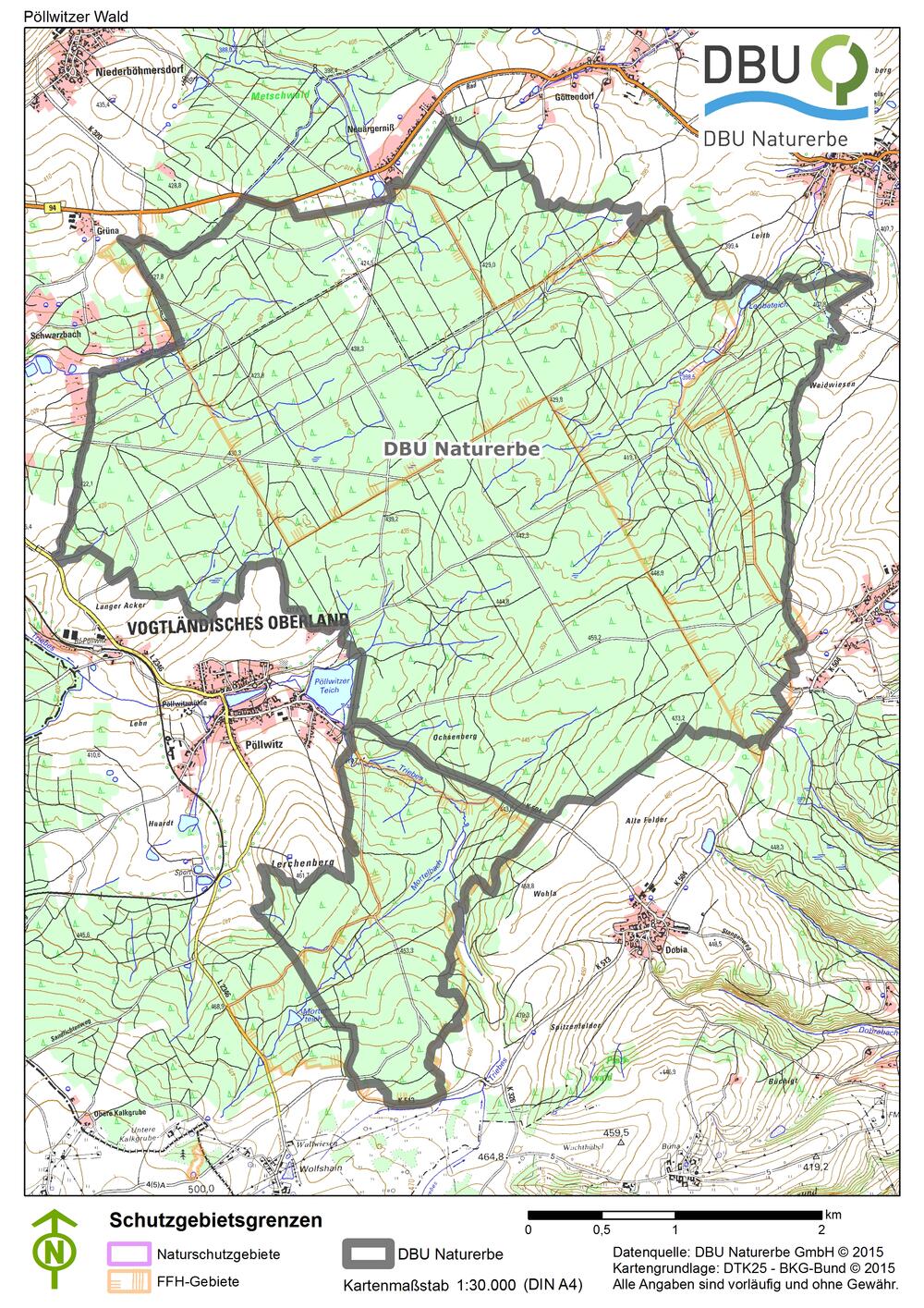 Karte Pöllwitzer Wald 