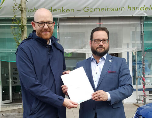 Staatsrat Meyer und DBU-Generalsekretär Bonde &copy; Deutsche Bundesstiftung Umwelt