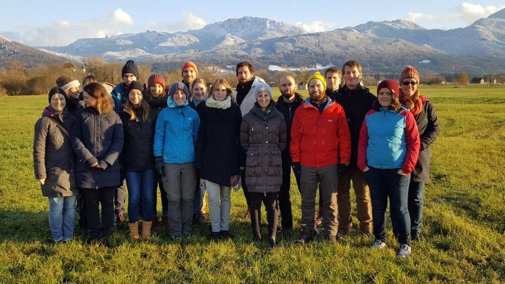 Gruppenfoto bei der Moorwanderung in Benediktbeuern 