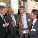 Christian Wulff am DBU-Messestand der Hannover Messe 