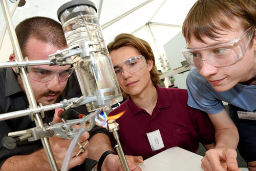 Projektpräsentationen bei der Woche der Umwelt © Peter Himsel/DBU