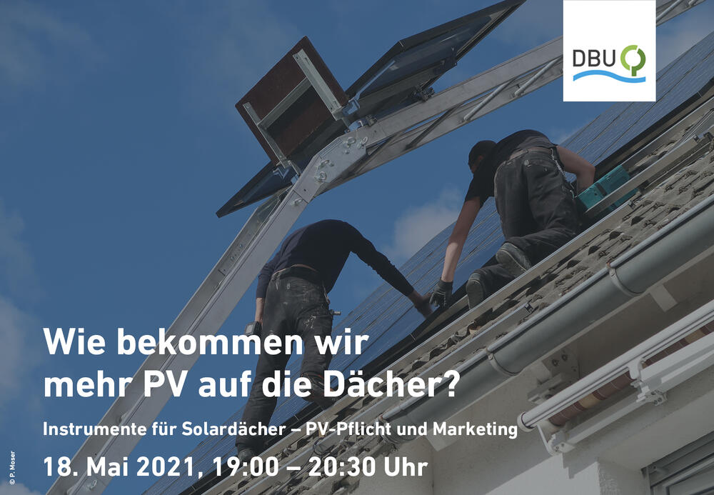 Wie bekommen wir mehr PV auf die Dächer? Instrumente für Solardächer – PV-Pflicht und Marketing  &copy; P. Moser