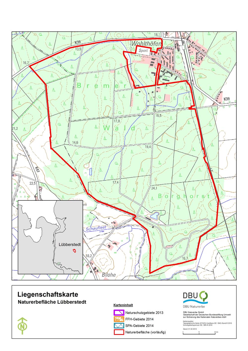 Umrisskarte Lübberstedt &copy; Deutsche Bundesstiftung Umwelt
