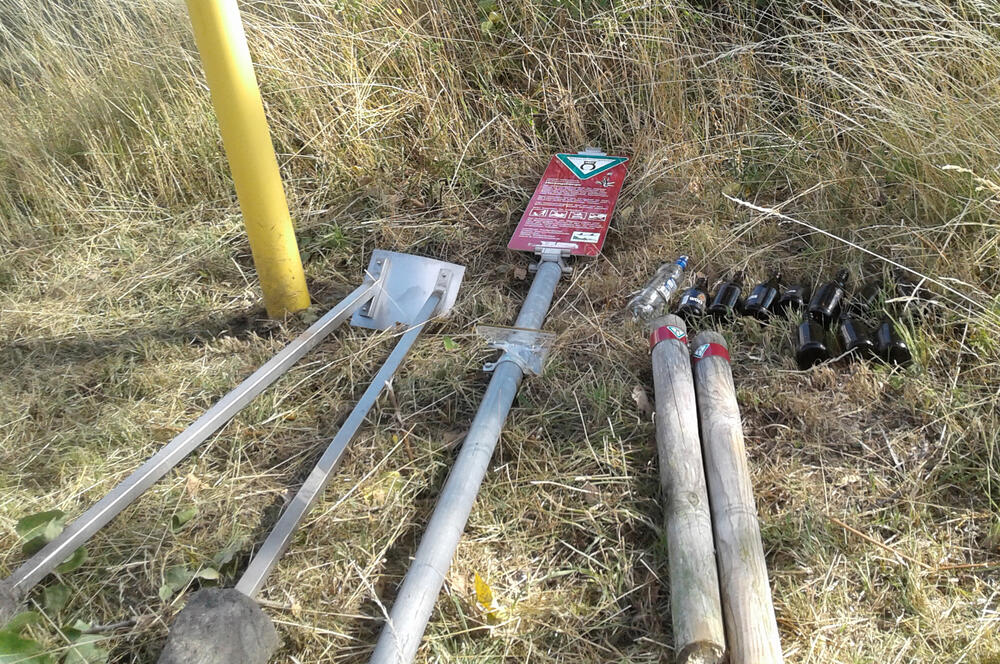 Vandalismus Herzogsberge © Robert Slawski/ Landkreis Wolfenbüttel – Gemeinde Cremlingen